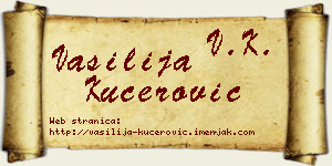 Vasilija Kućerović vizit kartica